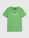 Tommy Hilfiger Boy Short Sleeve Logo Tee, Spring Lime