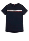 Tommy Hilfiger Boy Signature Tape Short Sleeve T-shirt, Navy