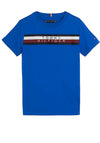 Tommy Hilfiger Boy Signature Tape Short Sleeve T-shirt, Blue