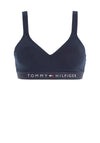 Tommy Hilfiger Womens Logo Padded Bralette, Navy
