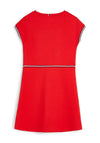 Tommy Hilfiger Girl Branded Short Sleeve Punto Dress, Deep Crimson