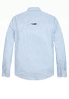Tommy Hilfiger Boys Dotted Dobby Shirt, Blue Stripe
