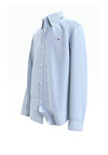 Tommy Hilfiger Boys Dotted Dobby Shirt, Blue Stripe