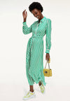 Tommy Hilfiger Womens Striped Maxi Shirt Dress, Green