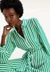 Tommy Hilfiger Womens Striped Maxi Shirt Dress, Green