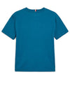 Tommy Hilfiger Boys Embroidered Flag T Shirt, Petrol