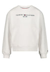 Tommy Hilfiger Boys Essential Crew Sweater, White
