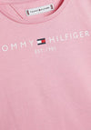 Tommy Hilfiger Girls Essential T-shirt and Short Set, Fresh Pink