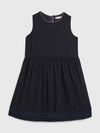 Tommy Hilfiger Girls Sleeveless Lace Tape Dress, Navy