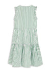 Tommy Hilfiger Girl Sleeveless Striped Ruffle Dress, Green