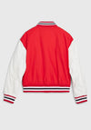 Tommy Hilfiger Girl Colour Block Padded Bomber Jacket, Red