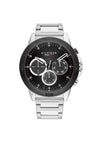 Tommy Hilfiger Mens Harley Black Case 1791890 Watch, Silver