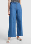 Tommy Hilfiger Womens High Rise Belted Jeans, Blue