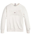 Tommy Hilfiger Boys Cord Applique Sweatshirt, Ivory Petal