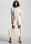 Tommy Hilfiger Iconic Large Monogram Tote Bag, Sugarcane