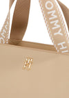 Tommy Hilfiger Spacious Logo Strap Large Tote Bag, Taupe