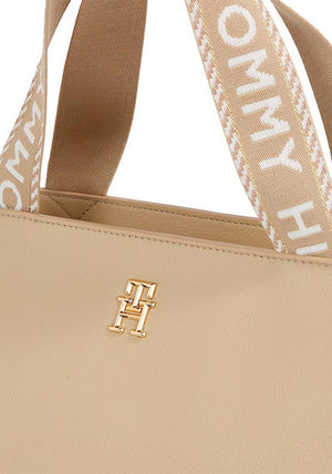 Tommy Hilfiger Spacious Logo Strap Large Tote Bag, Taupe