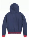 Tommy Hilfiger Girls Logo Rib Hoodie, Twilight Navy