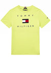 Tommy Hilfiger Boys Large Logo T-Shirt, Sour Lime