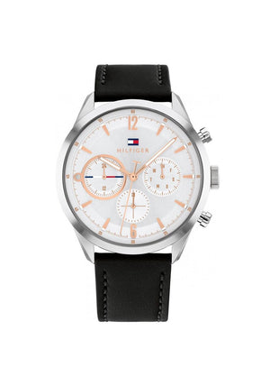 Tommy Hilfiger 1791941 Matthew Watch, Silver & Black