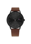 Tommy Hilfiger Mens Henrix Leather 1791876 Watch, Brown