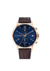 Tommy Hilfiger 1710423 Mens Watch, Rose Gold Brown