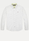 Tommy Hilfiger Boys Micro Flag and Letter Shirt, White