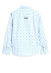Tommy Hilfiger Oxford Dobby Shirt With Flag Detail, Calm Blue