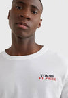 Tommy Hilfiger Soft Long Sleeve Pyjama Set, White & Desert Sky