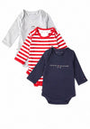 Tommy Hilfiger Baby Bodysuits 3 Pack Gift Box, Navy