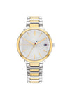 Tommy Hilfiger Womens Zoey Two Tone 1782408 Watch, Silver