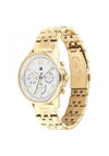 Tommy Hilfiger Womens Classic Logo Watch, Gold & White