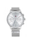 Tommy Hilfiger Womens Crystal Face Watch, Silver