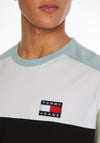 Tommy Jeans Colour-Block Badge T-Shirt, Black Multi