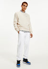 Tommy Jeans Flag Patch Crew Neck Sweater, Smooth Stone