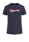 Tommy Jeans Essential Tommy Script T-Shirt, Twilight Navy