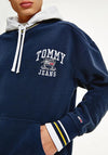 Tommy Jeans V-Neck Polar Fleece Hoodie, Twilight Navy