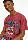 Tommy Jeans Vintage Logo Washed T-Shirt, Bing Cherry