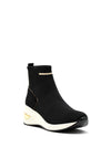 Tommy Bowe Womens Myles Sock Boot Trainer, Black