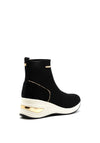 Tommy Bowe Womens Myles Sock Boot Trainer, Black