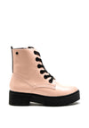 Tommy Bowe Womens Pearse Lug Sole Patent Boot, Pink