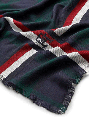 Tommy Hilfiger East Coast Square Monogram Scarf, Navy