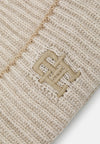 Tommy Hilfiger Festive Luxe Beanie Pom Pom, Oat Milk