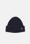 Tommy Hilfiger Modern Monogram Plaque Fluffy Beanie, Navy