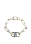 Tommy Hilfiger Womens TH Monogram Linked Bracelet, Silver