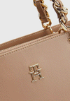 Tommy Hilfiger Chic Monogram Plaque Tote, Oat Milk