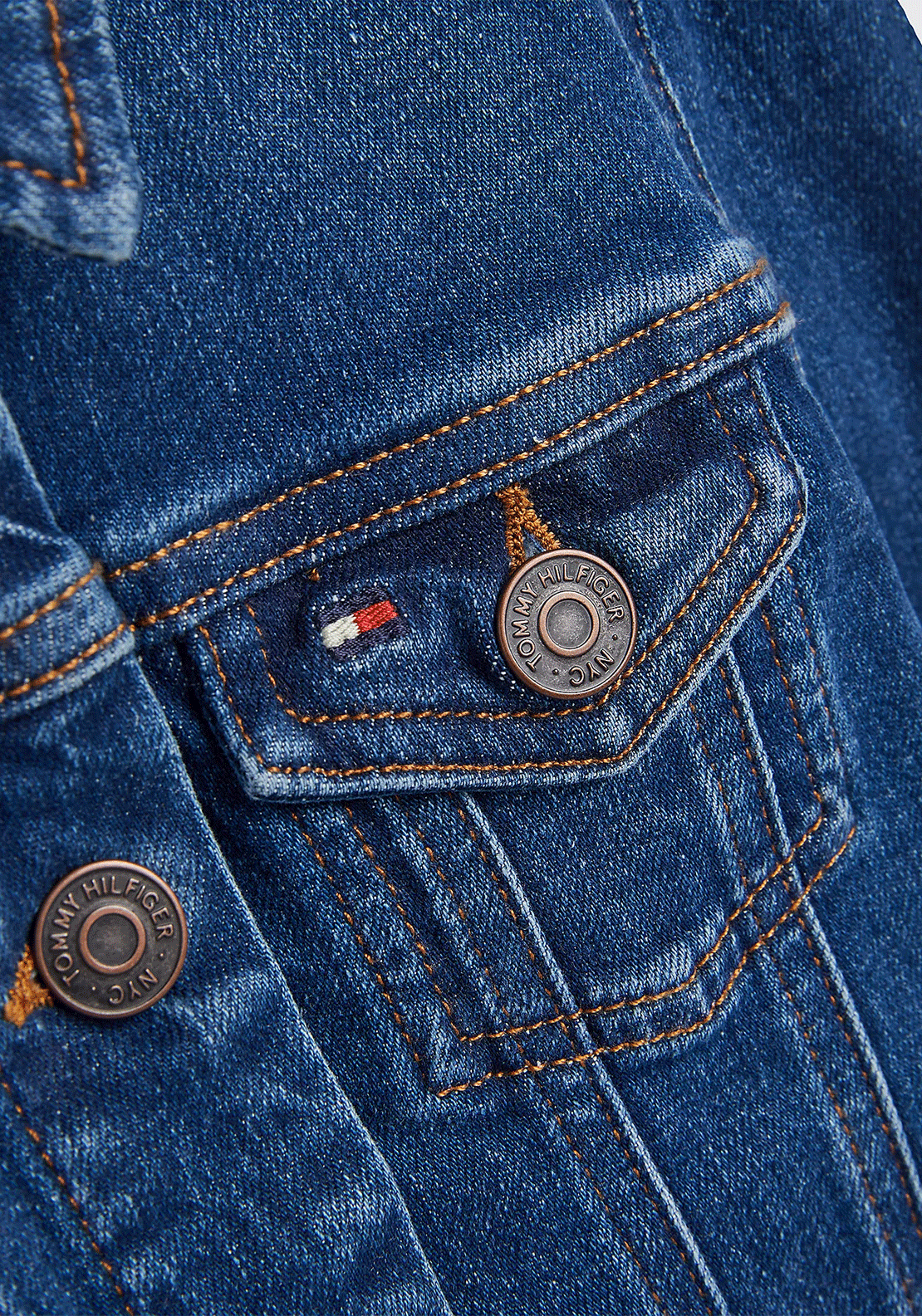 Tommy Hilfiger Girls Trucker Denim Jacket, Blue