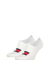Tommy Hilfiger Mens Anti-Slip Heel Sock Twin Pack, White