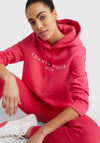 Tommy Hilfiger Womens Logo Hoody, Pink Splender