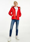 Tommy Jeans Womens Feather Quilted Jacket, Deep Crimson